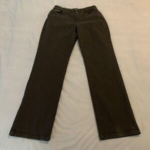 FDJ French Dressing Peggy Bootcut Jeans Womens 8P Petite Black Dark Wash Stretch